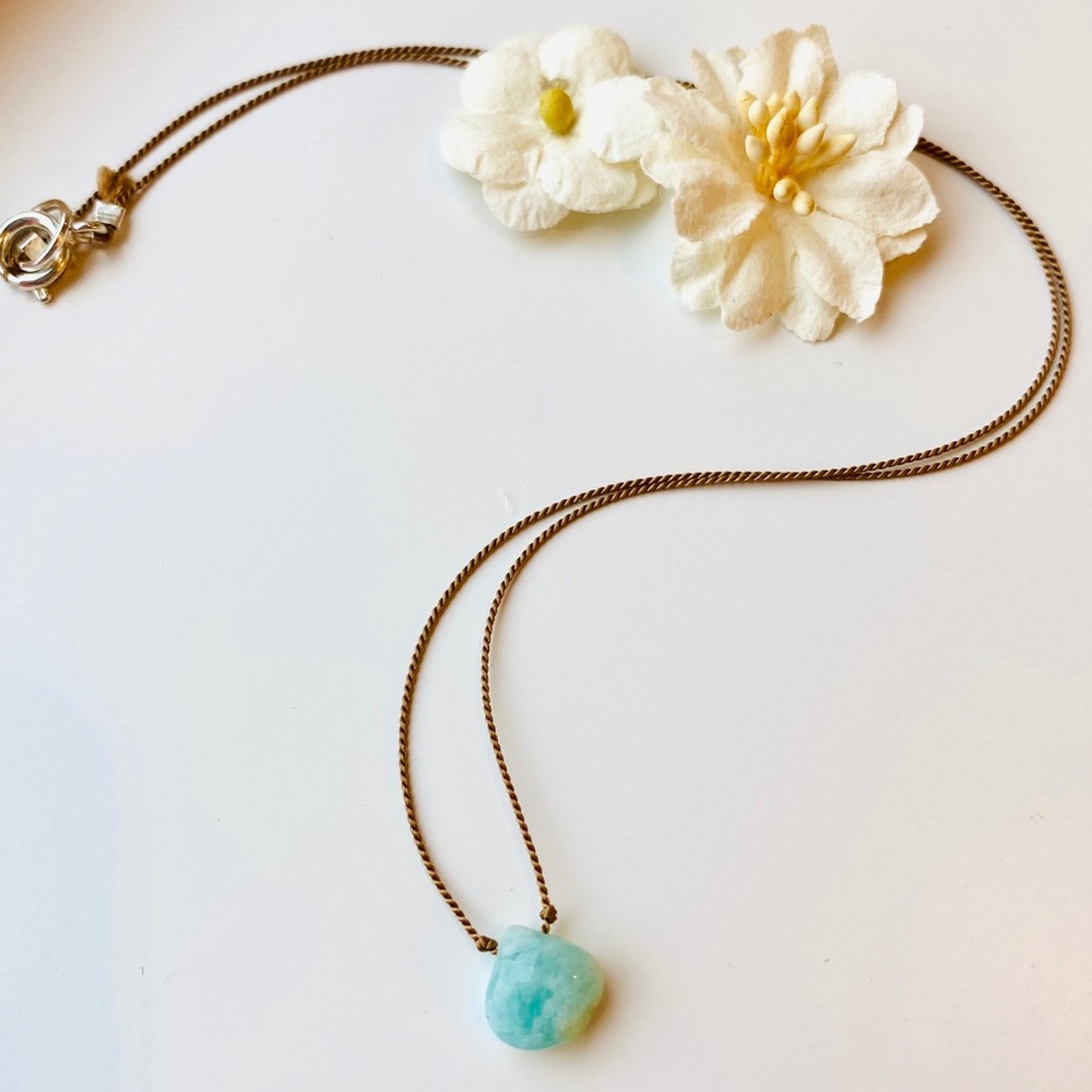 Amazonite Teardrop Necklace